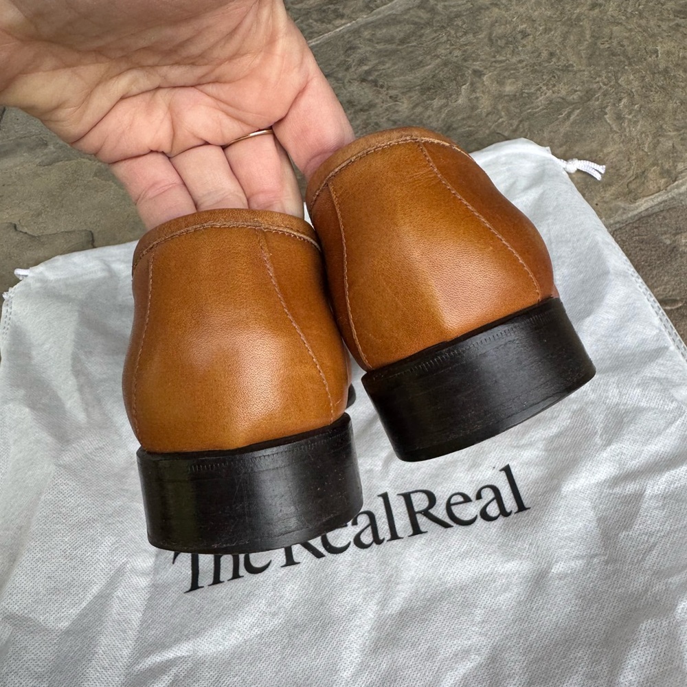 Gucci Saddle Leather Loafers with Gold Hardware-beautiful! - Picture 10 of 12